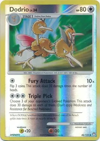 Mysterious Treasures Dodrio #46/123 reverse holo